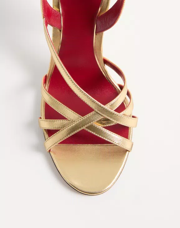 Valentino Fetishique Sandal In Laminated Nappa 105Mm - Image 3